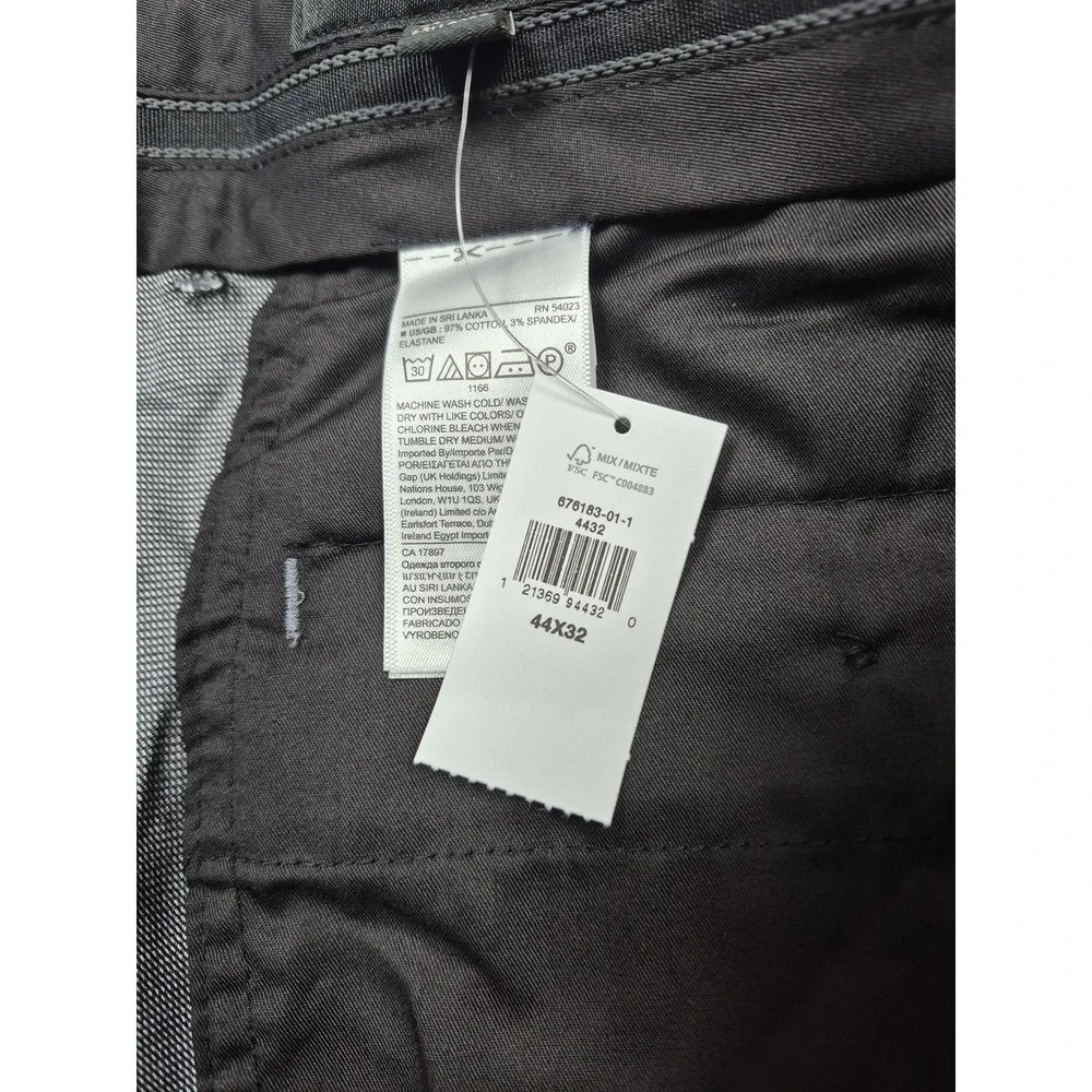 Banana Republic Dress Pants Mens 44x32 Gray Slim Fit Non Iron Stretch Cotton
